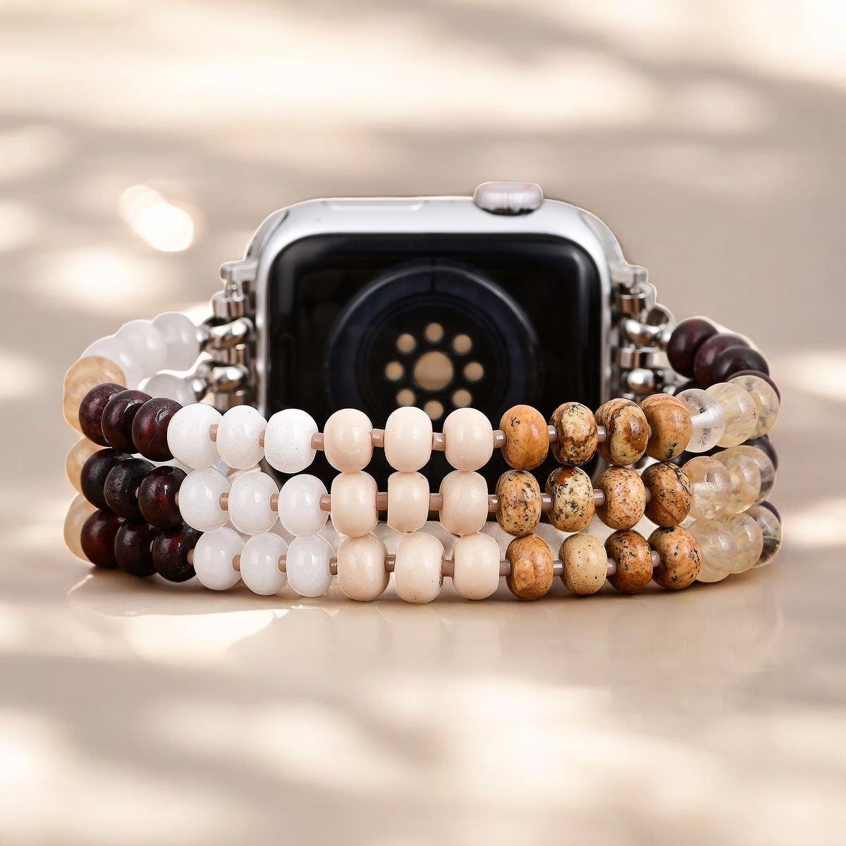 Gouden zandsteen rekbare Apple Watch band