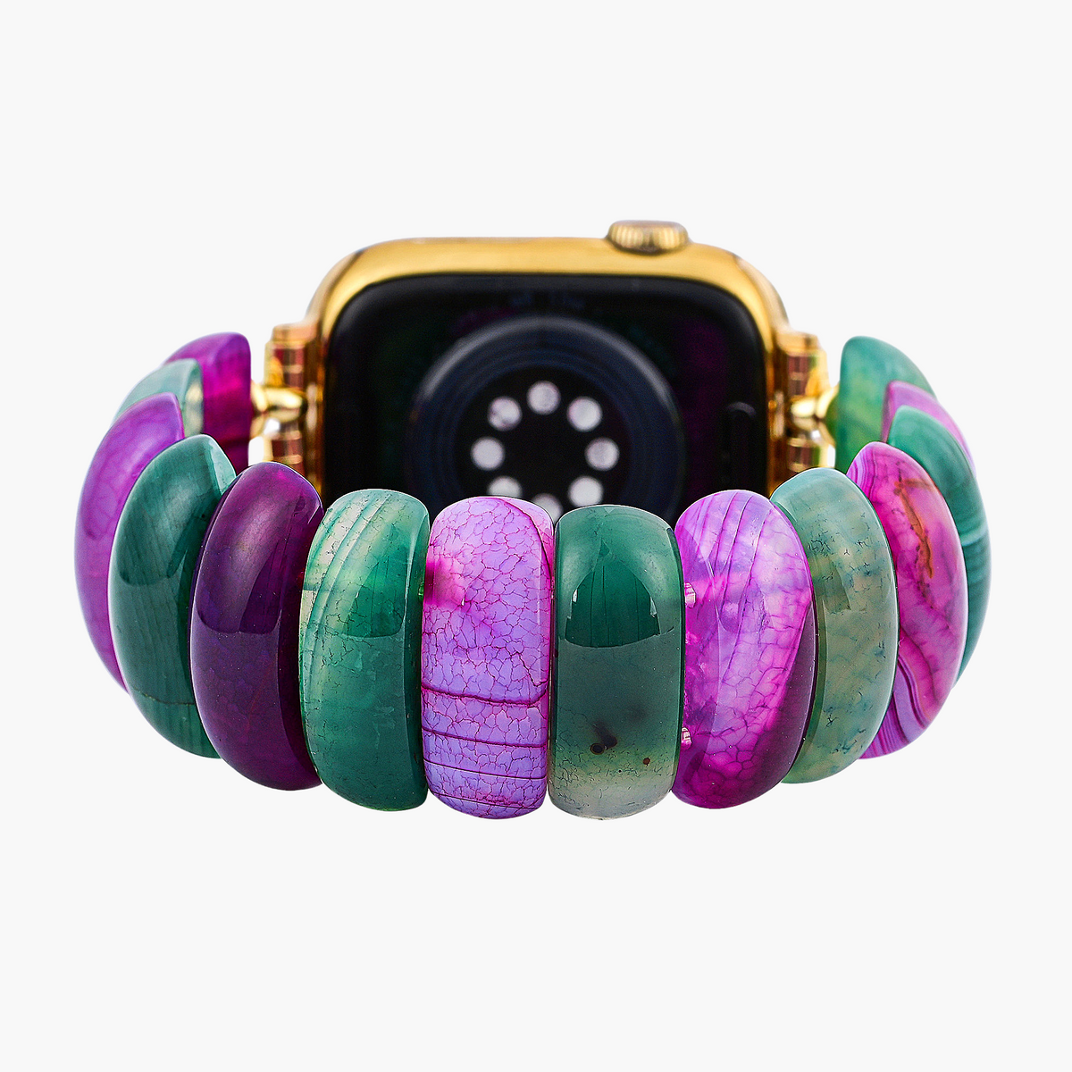 Boheemse Juweel Agaat Rekbare Apple Watch Band
