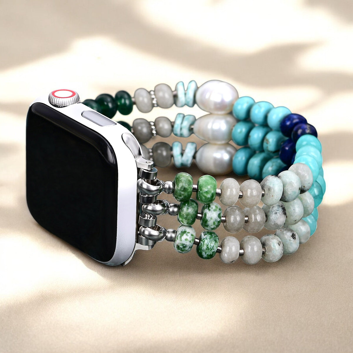Ocean Breeze Stone Stretch Apple Watch-band