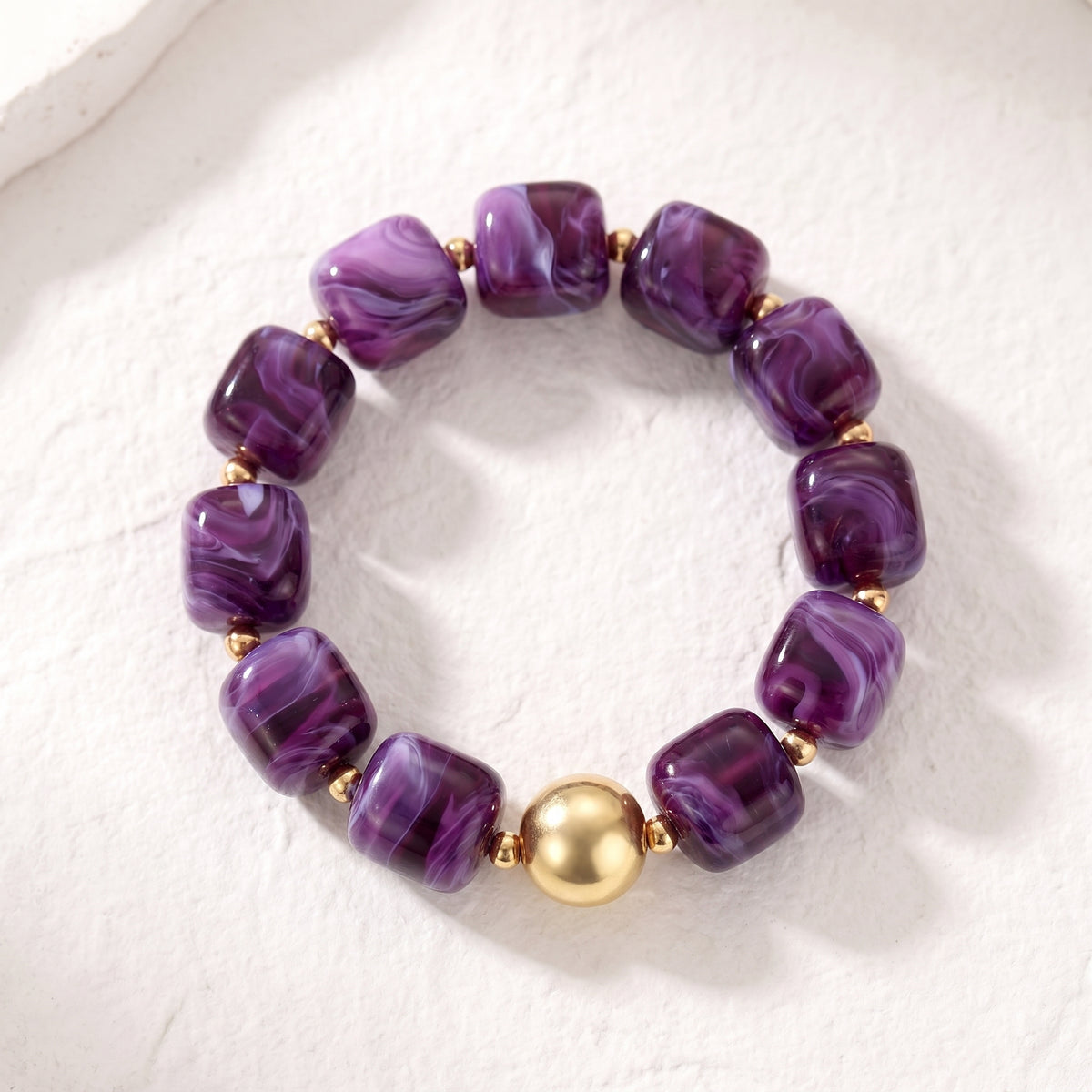 Amethistdroom – grove armband