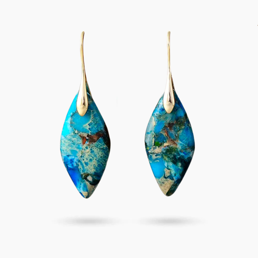 Cerulean Sands Verlaat Jasper Oorbellen