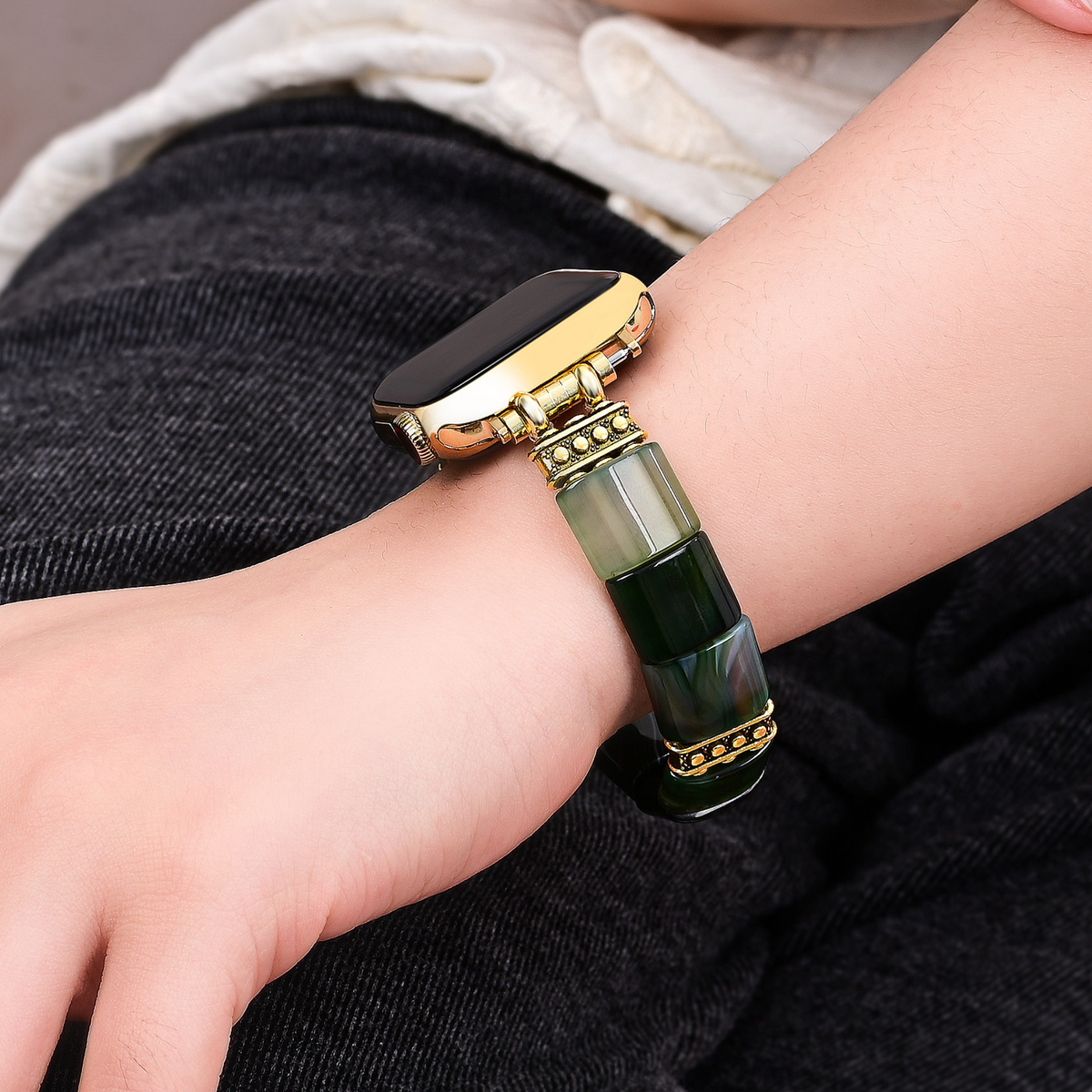 Evergreen Serenity Agaat Rekbare Apple Watch Band