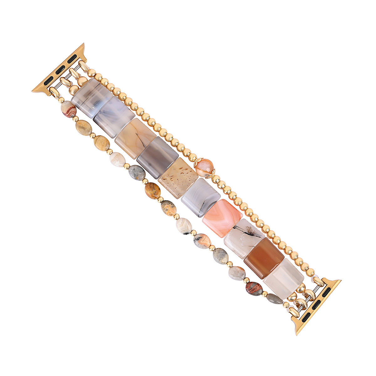 Golden Hour Agaat Rekbare Apple Watch Band