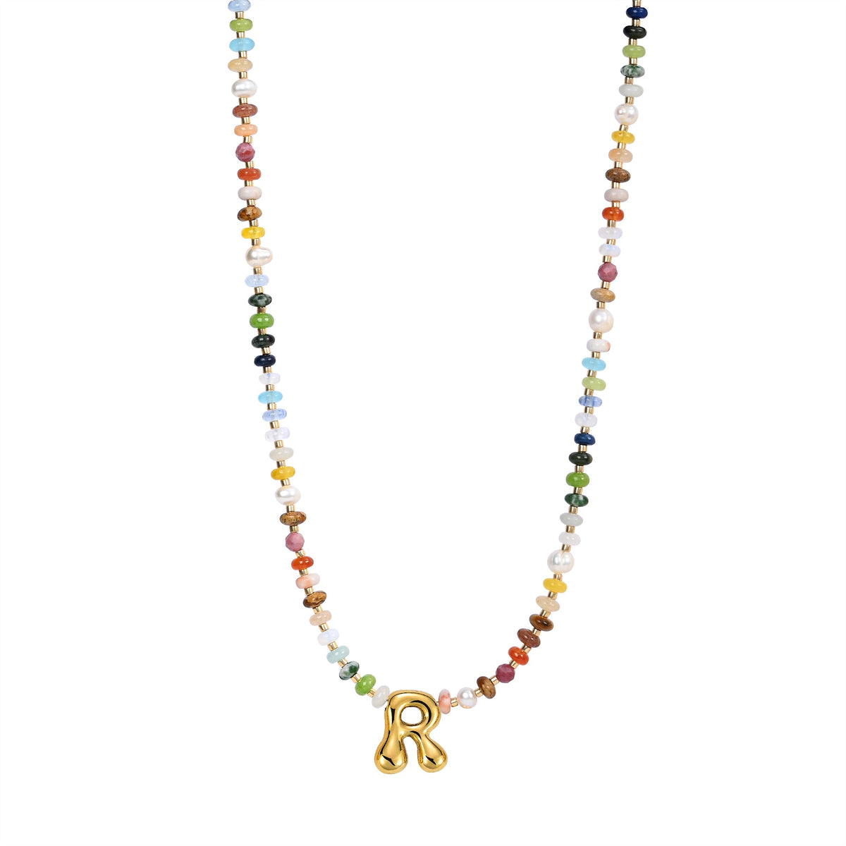 Multicolor bubbelletter ketting