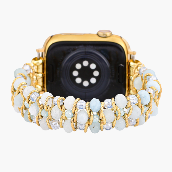 Aquamarijn Gloeiende Gevlochten Apple Watch Band