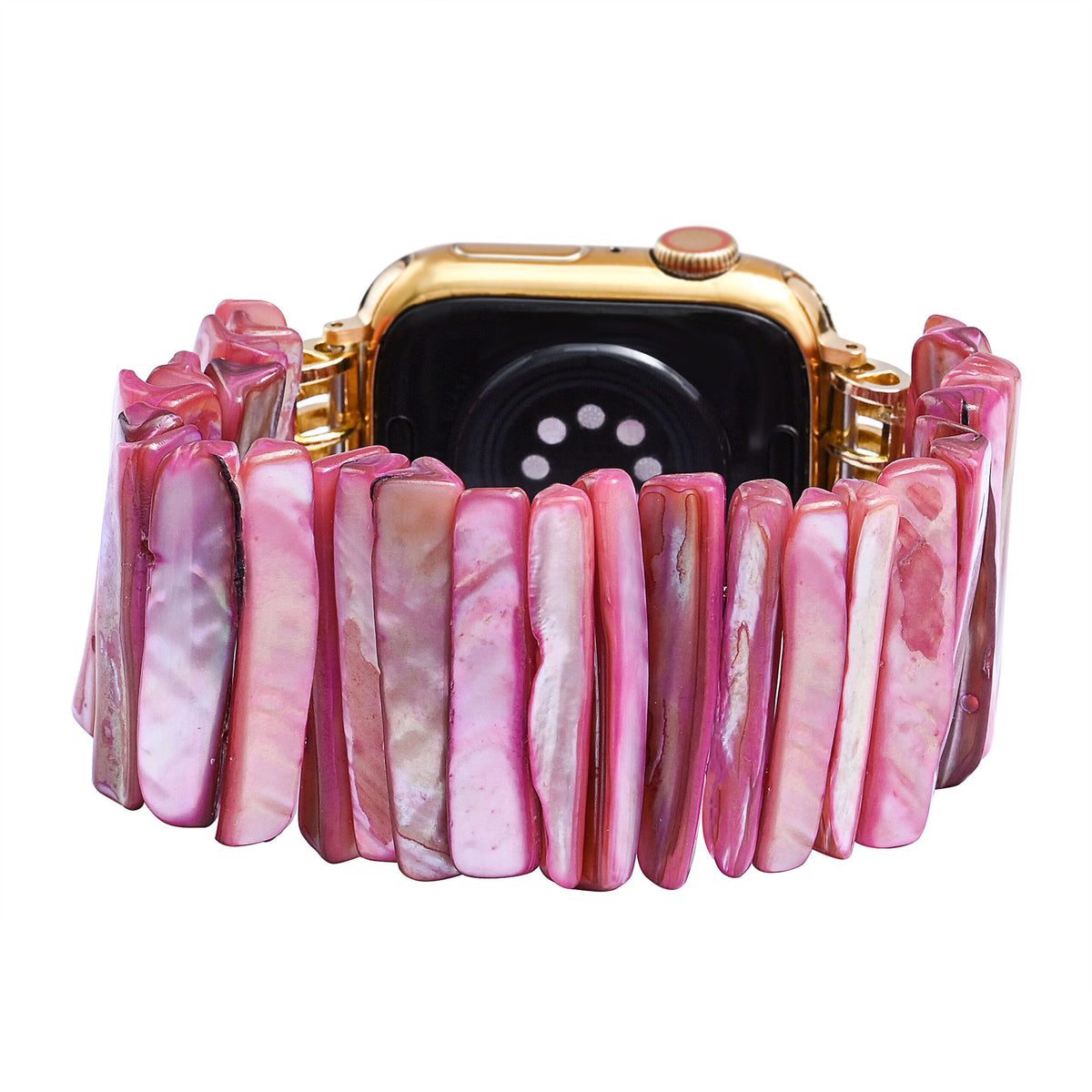 Imperial Orchid Shell Stretch Apple Watch Bandje
