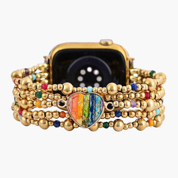 Golden Essence Heart Stretch Apple Watch-band