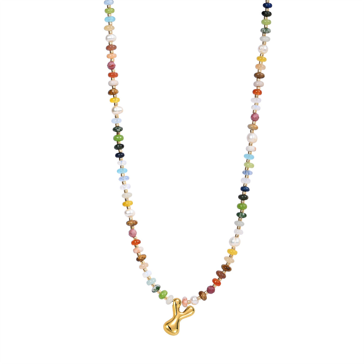 Multicolor bubbelletter ketting