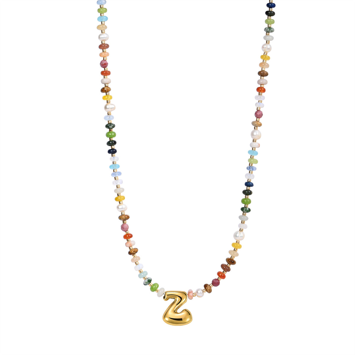 Multicolor bubbelletter ketting