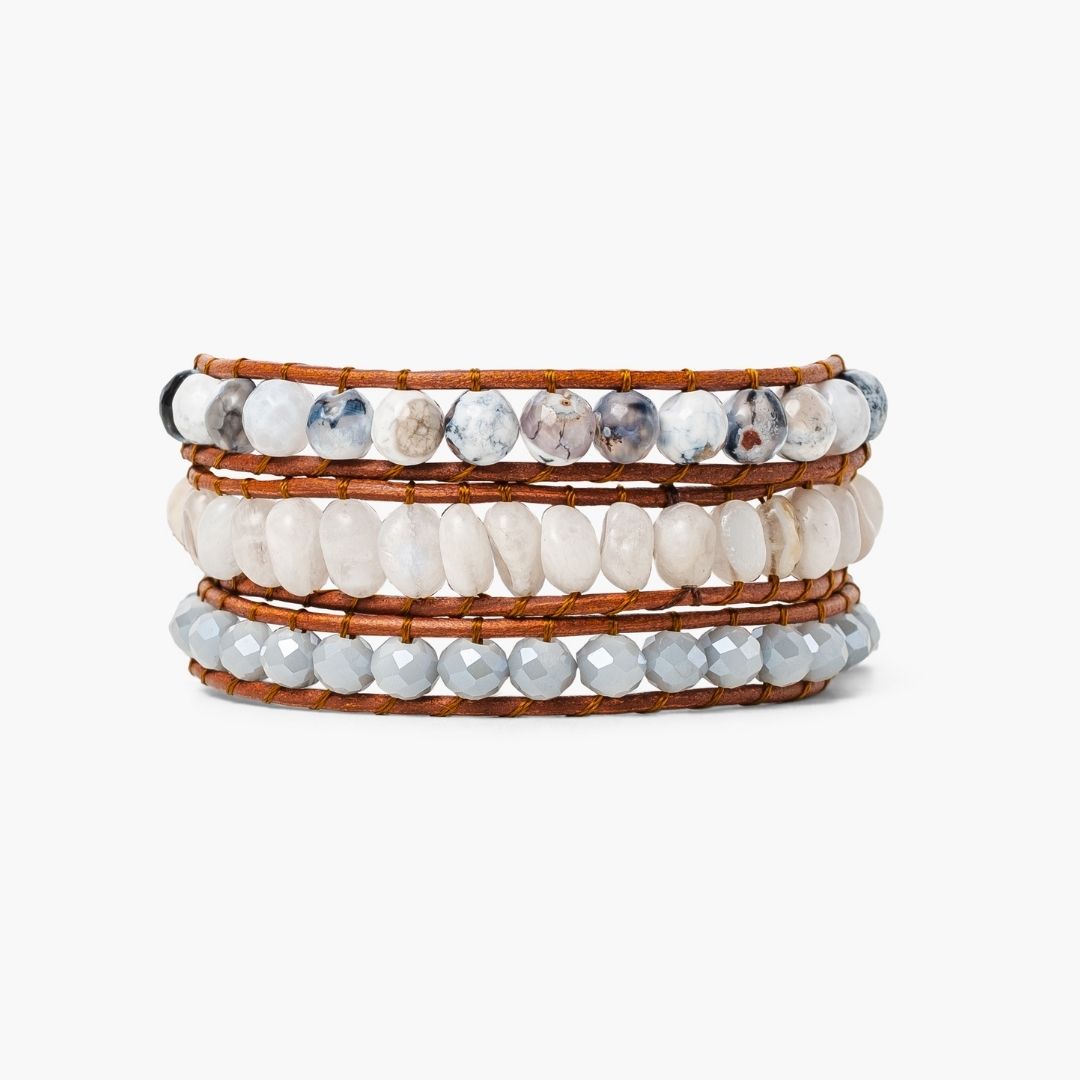 Witte Harmony Artisan Wikkelarmband