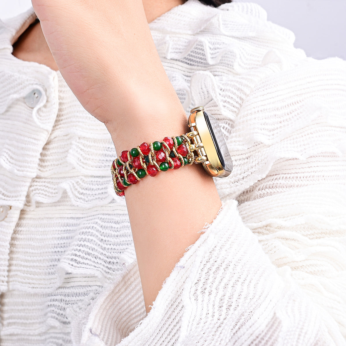 Christmas Charm Stretch Apple Watch Bandje