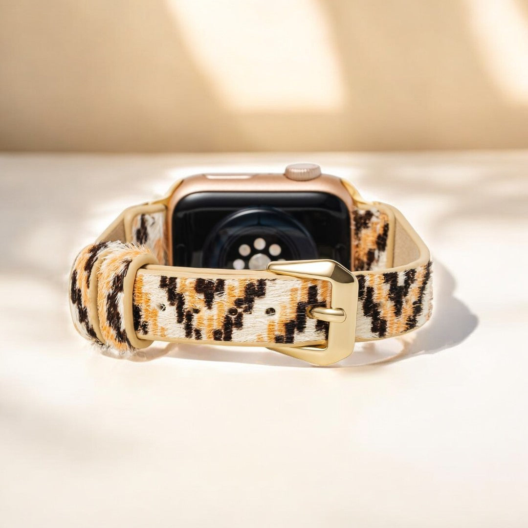 Ebbenhouten Escalade Leren Apple Watch Band