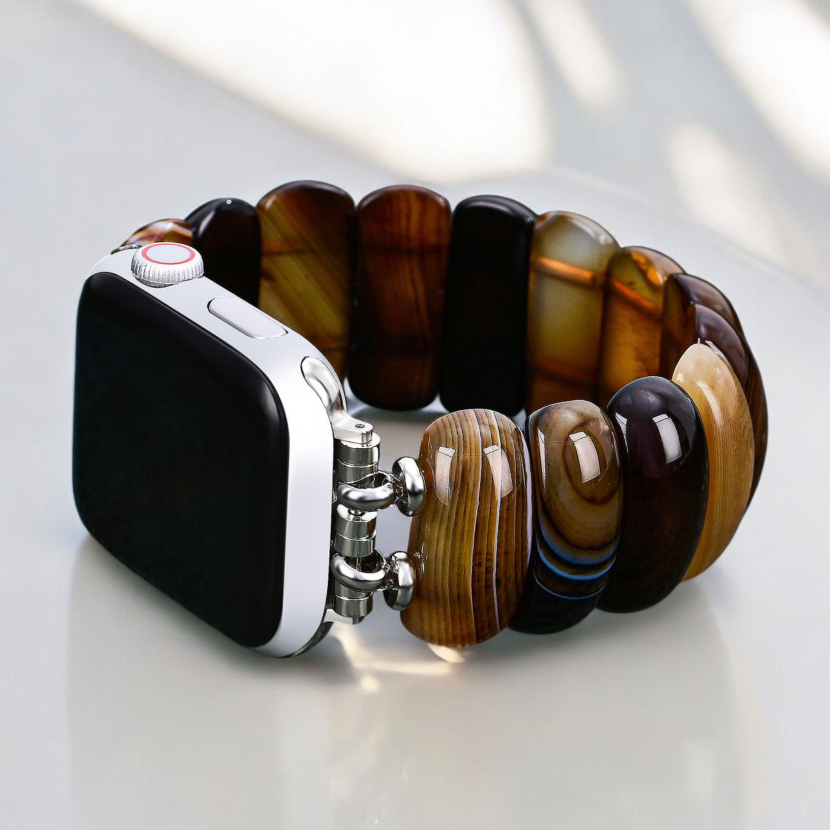 Earthly Ember Agaat Rekbare Apple Watch Band