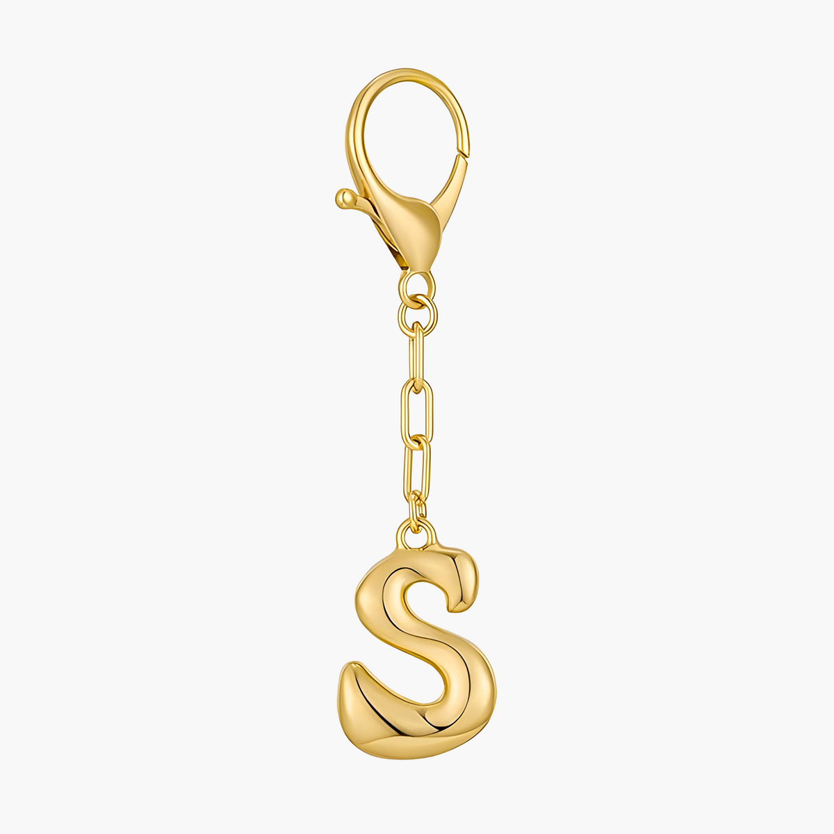 Bubbelletter Initiaal Sleutelhanger & Tasbedel
