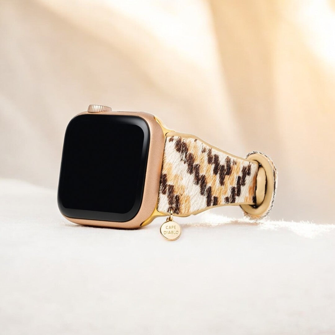 Ebbenhouten Escalade Leren Apple Watch Band