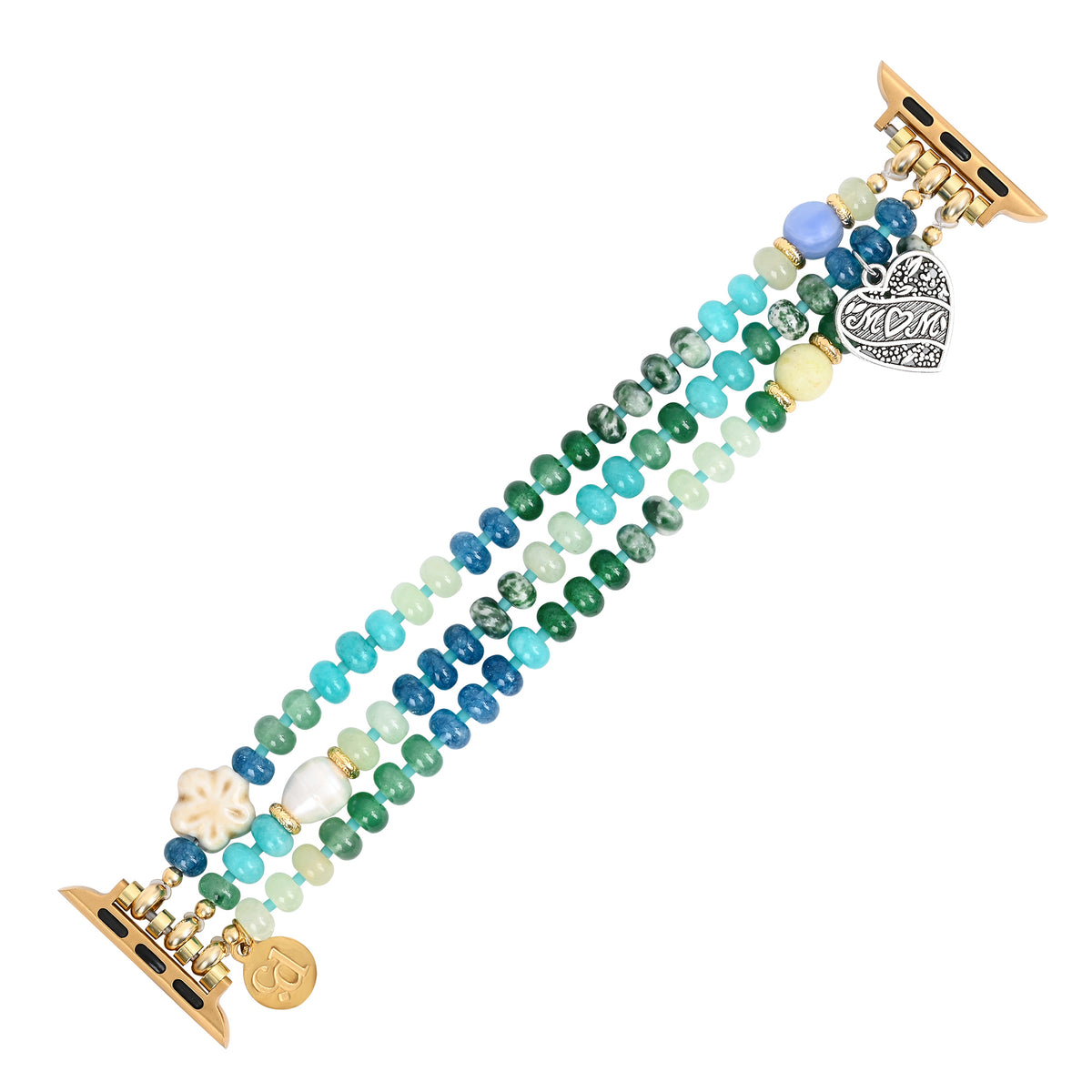 Jade Pearl Love MOM Stretch Apple Watch-bandje