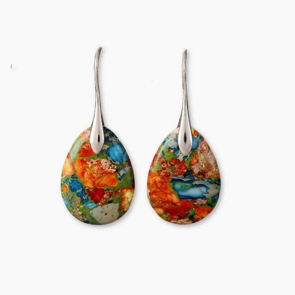 Jasper Essence Dangle Oorbellen