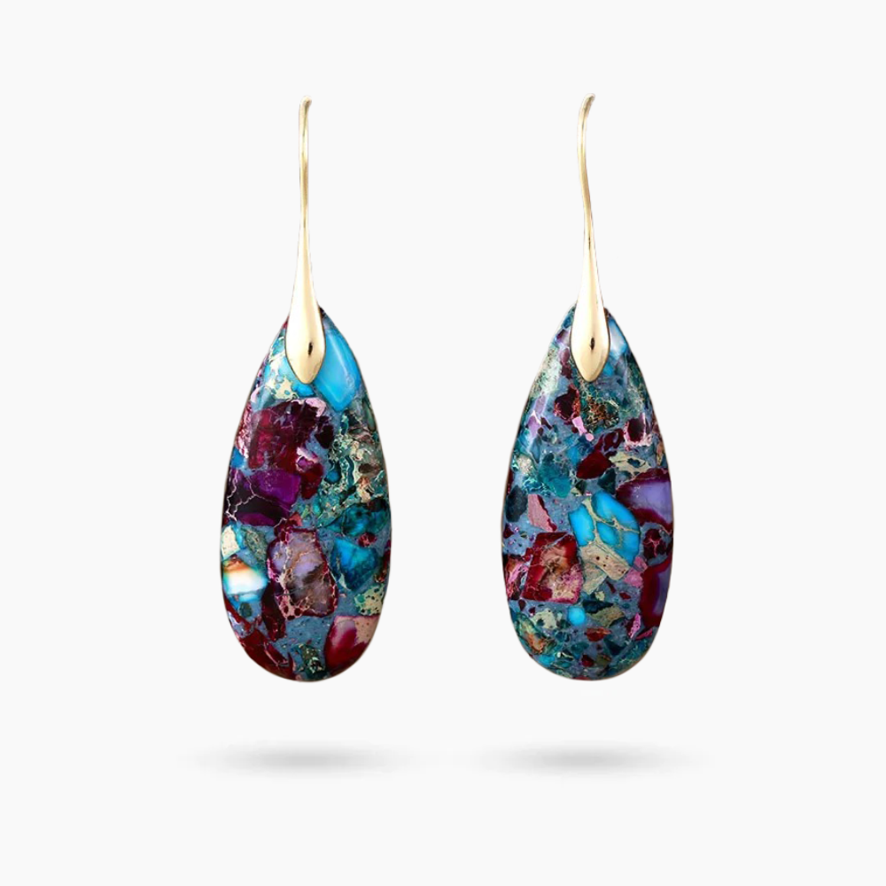 Mystic Depths Jasper Hangende Oorbellen