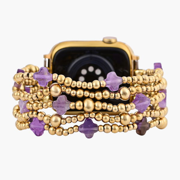 Purple Majesty Cross Stretch Apple Watch-bandje