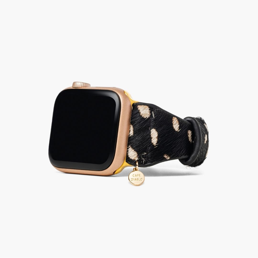 Monochrome Safari Leren Apple Watch Bandje