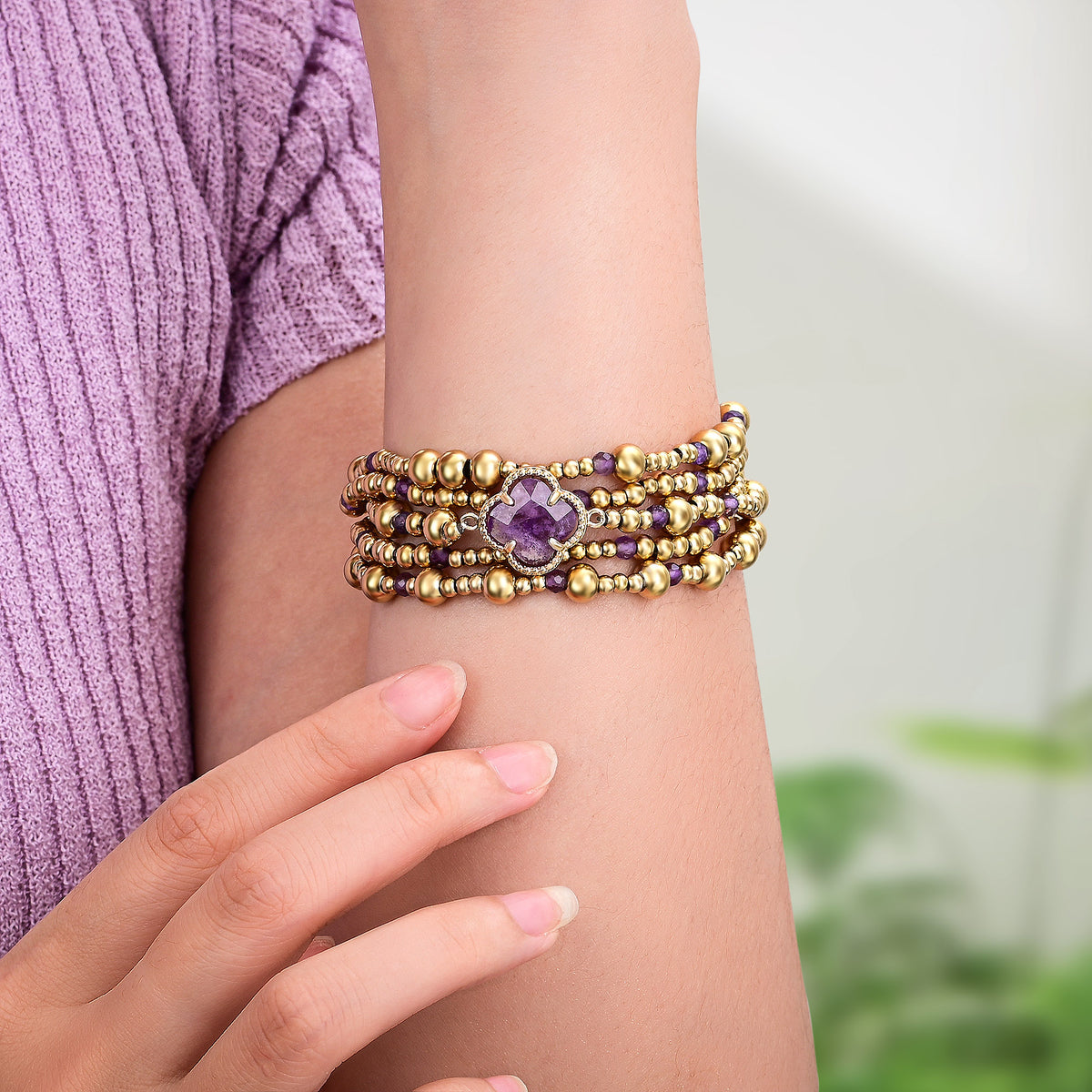 Imperial Amethyst Beschermende Stretch Apple Watch Band