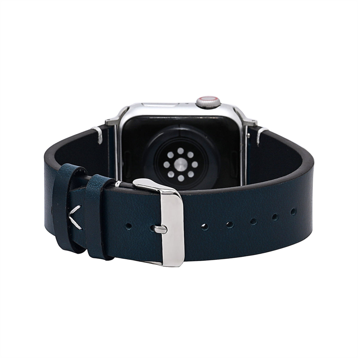 Heren donkerbruine leren Apple Watch-band