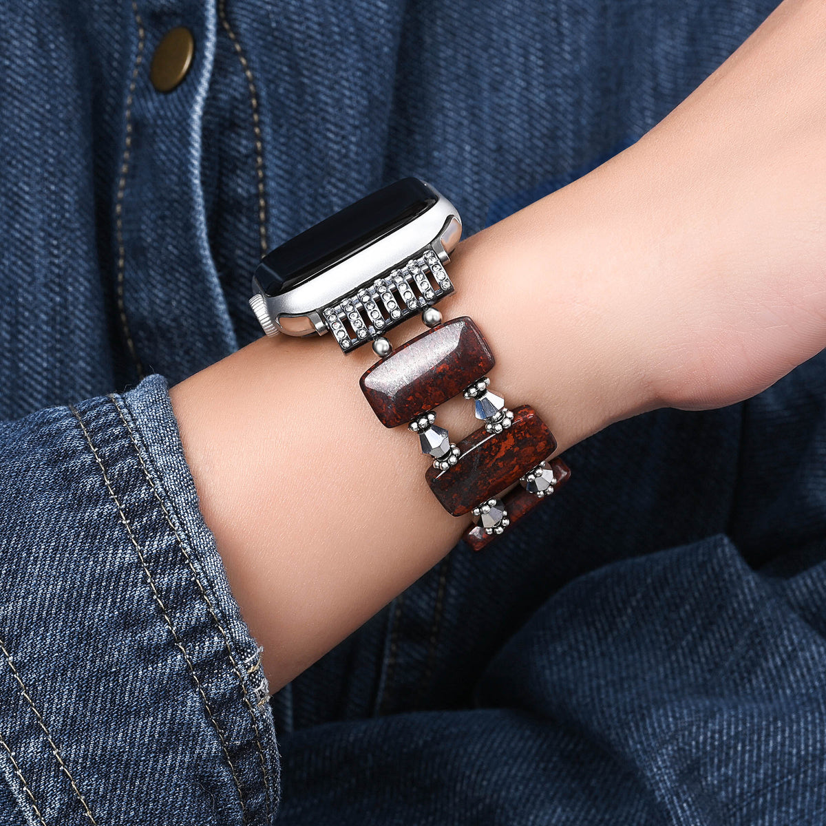 Rozenharmonie Stretch Apple Watch Bandje