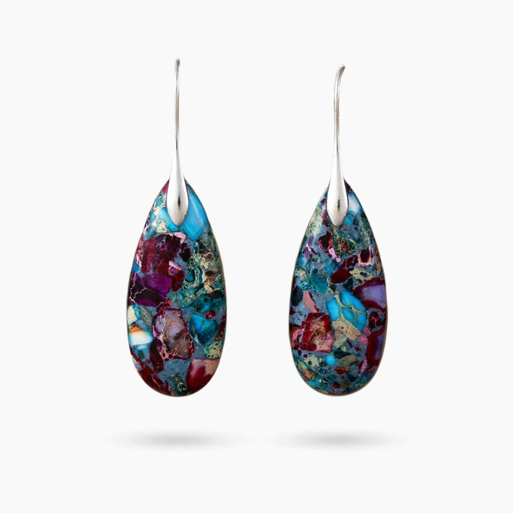 Mystic Depths Jasper Hangende Oorbellen