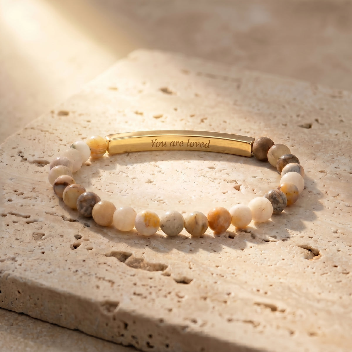 Secret Message Stone Bracelets