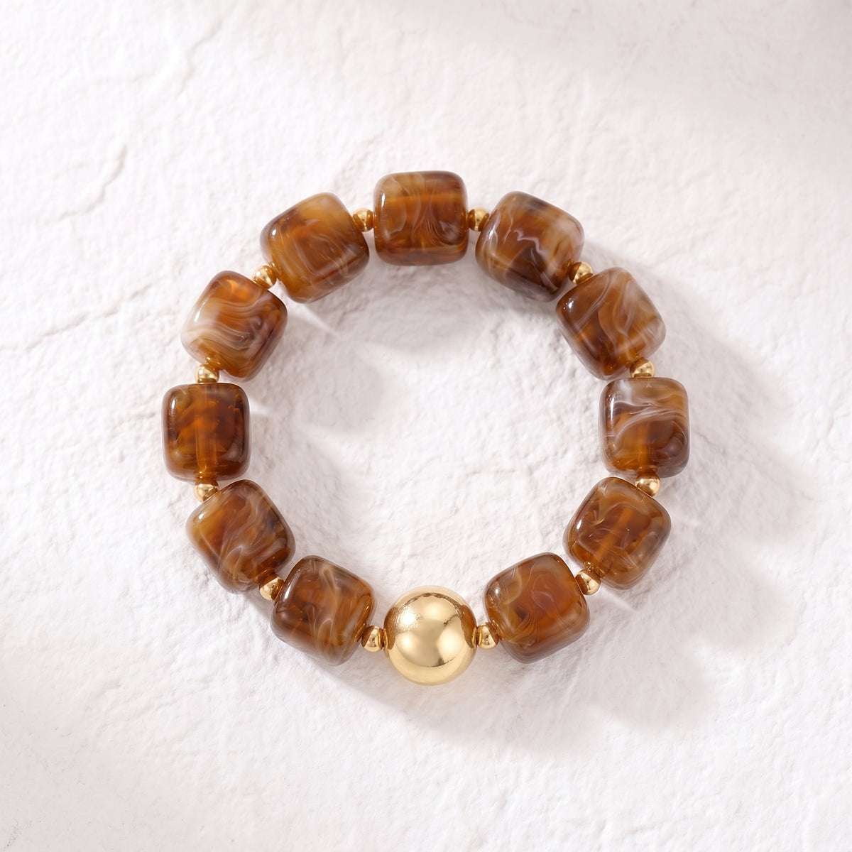 Goudkleurige Terra-chunky armband