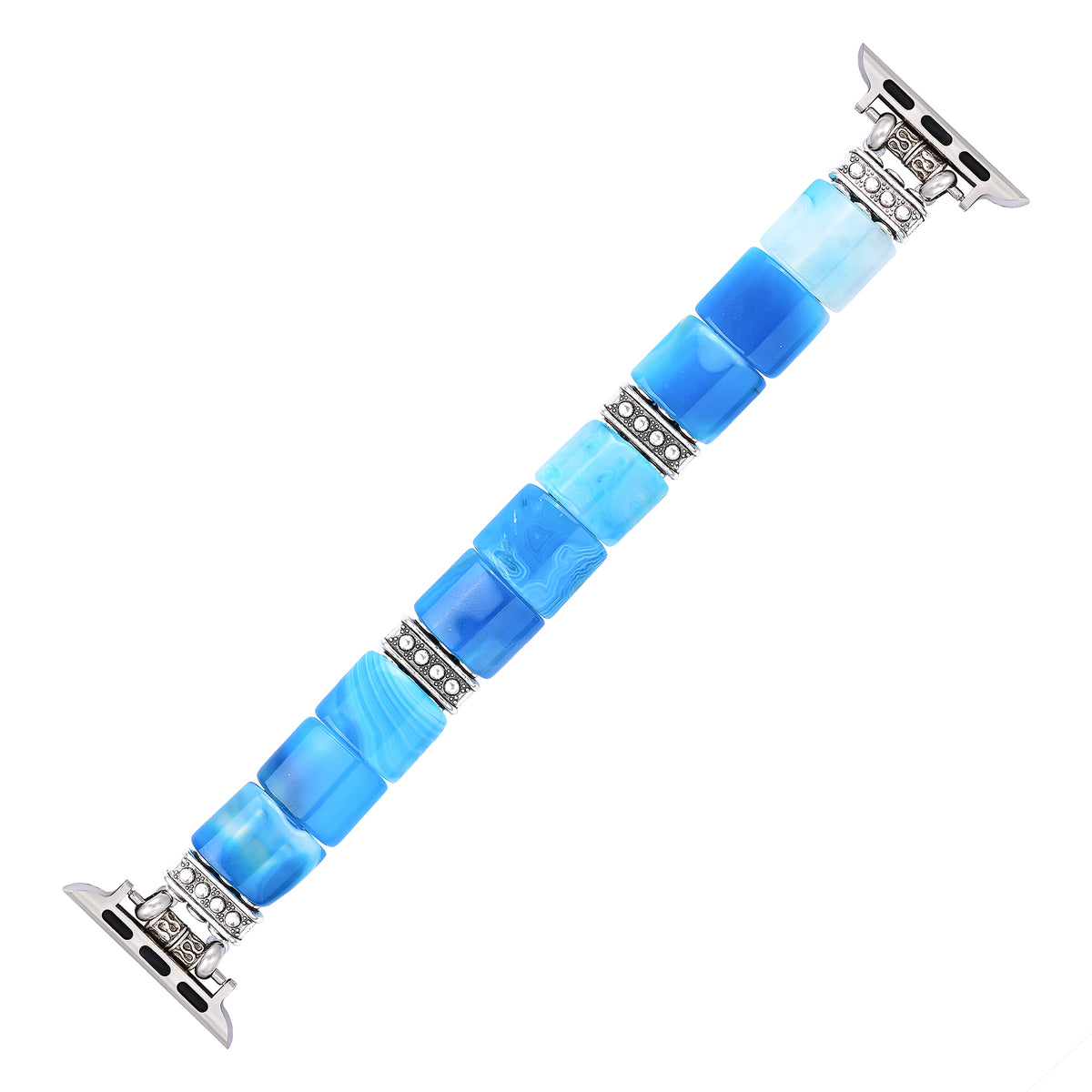 Serene Abyss Agaat Stretch Apple Watch Bandje