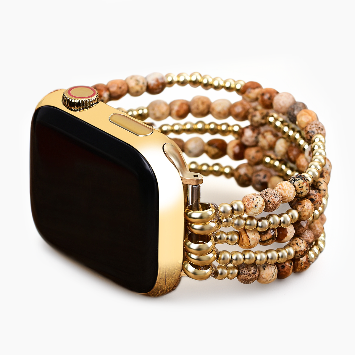 Golden Earth Jasper Stretch Apple Watch-band