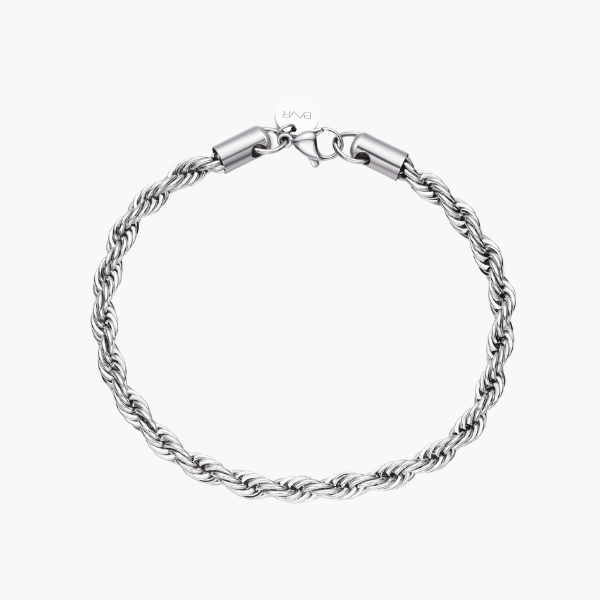 Touwarmband (Zilver) 5mm