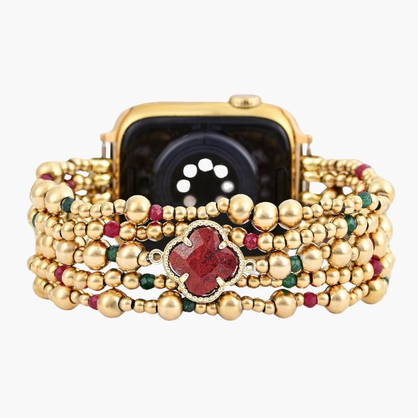 Holiday Lucky Clover Stretch Apple Watch-bandje