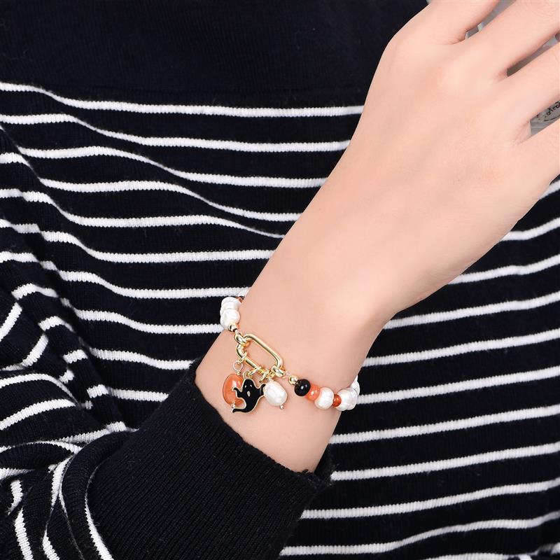 Kerst Gloed Parel Armband