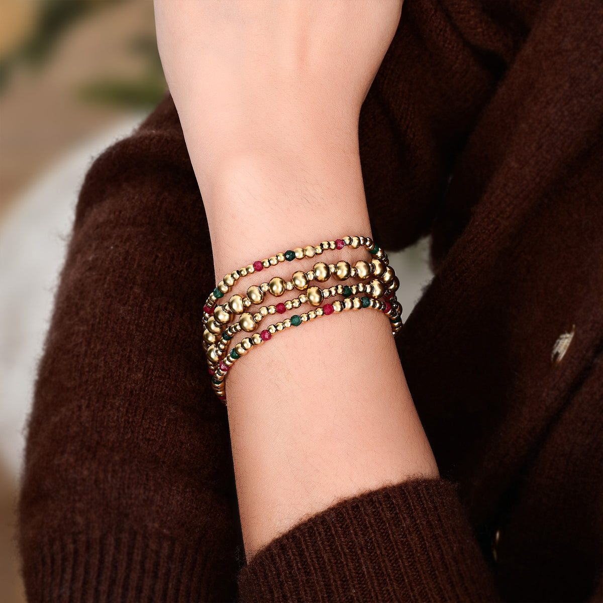 Kerst Gouden Magische Armband Set