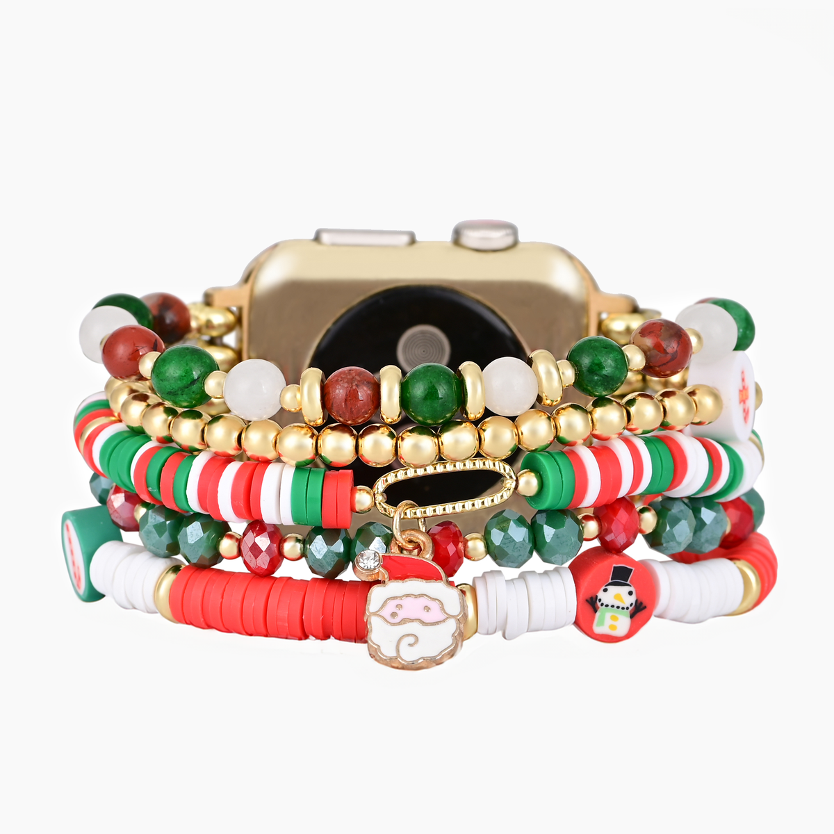Santa Sparkle Stretch Apple Watch-band