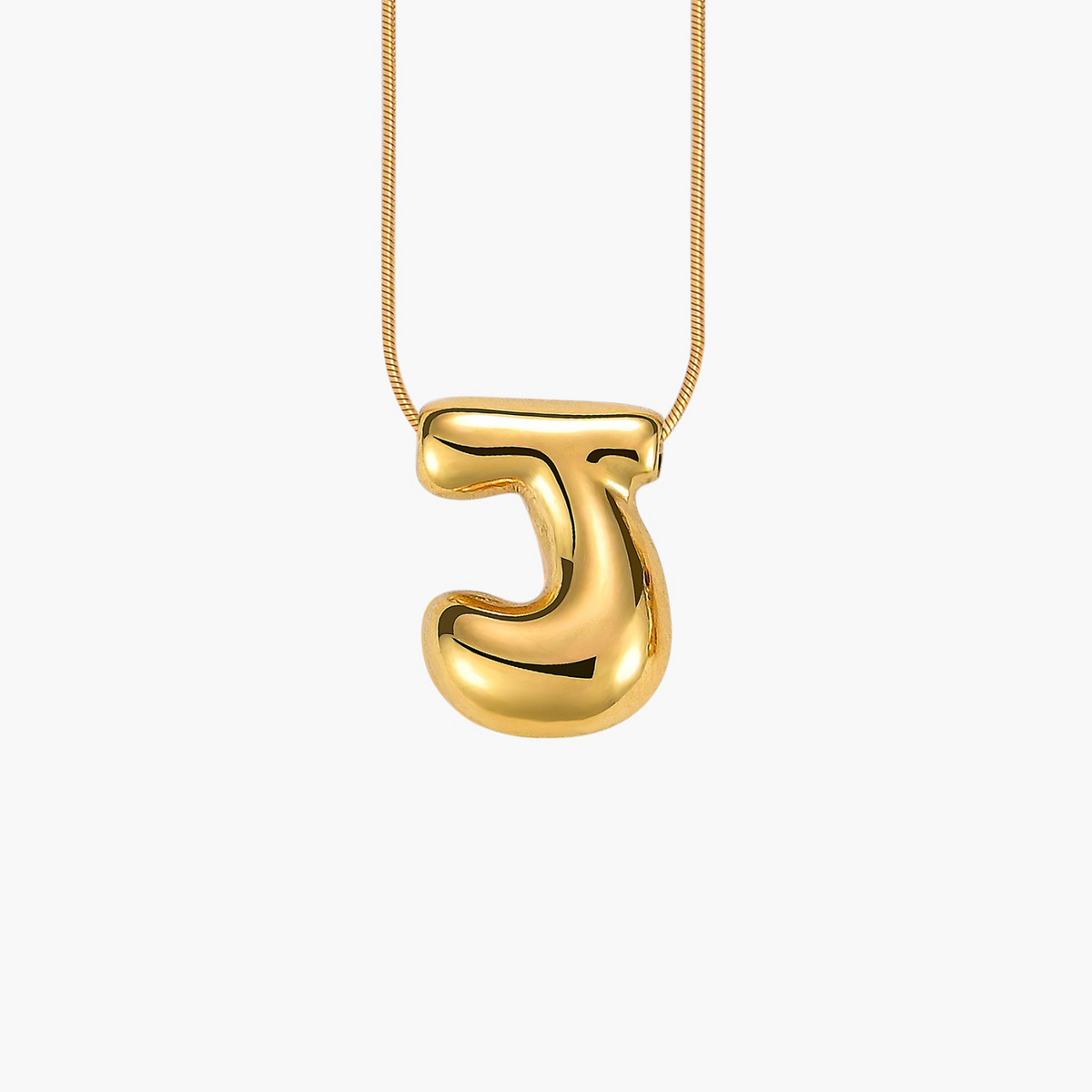 Gouden Gloed Bubbelletter Initiaal Ketting
