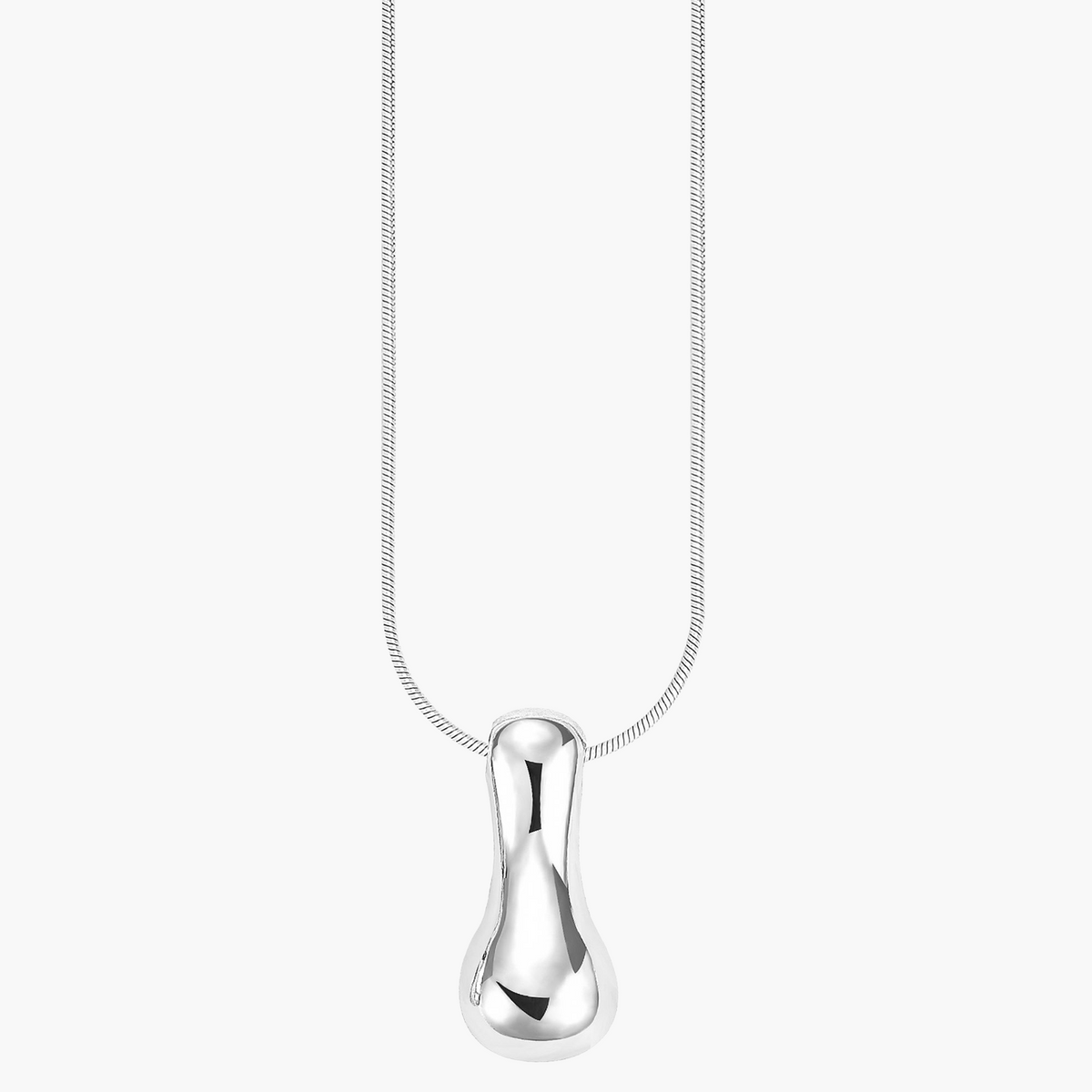 Zilveren Glow Bubble Letter Initial Ketting