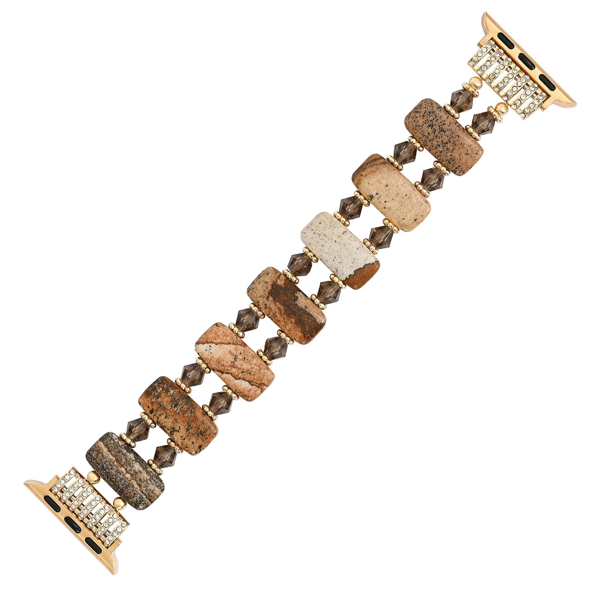 Desert Jaspis Rekbare Apple Watch Bandje
