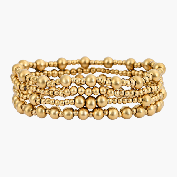 Gouden Bescheiden Armband Set