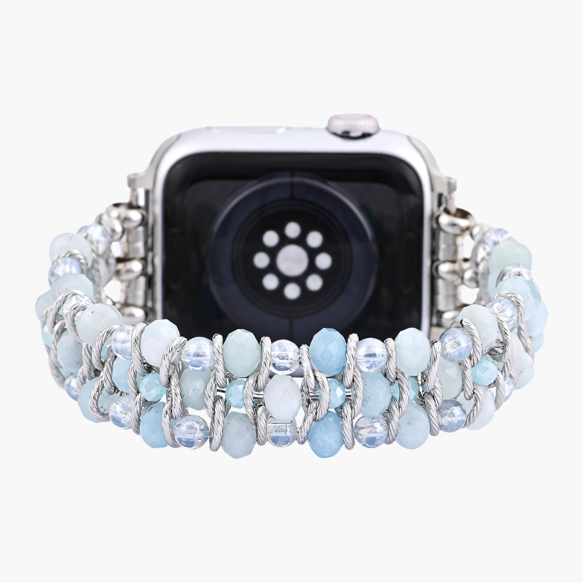 Aquamarijn Saffier Gevlochten Apple Watch Band