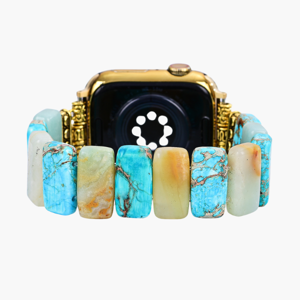 Turquoise Earth Stretch Apple Watch-band