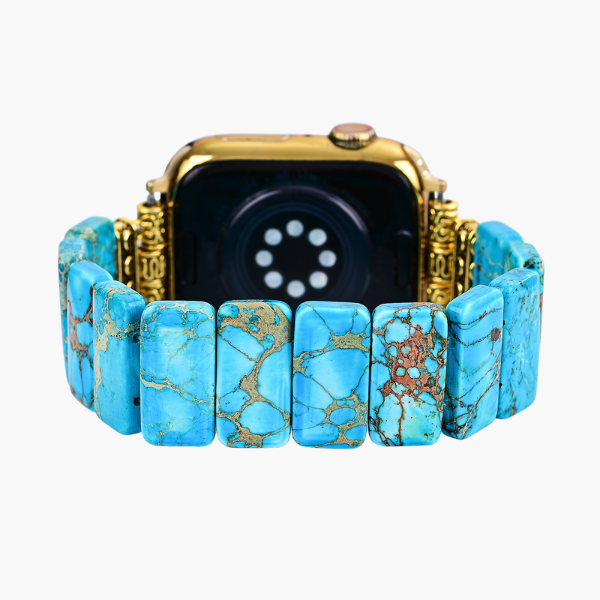 Turkooise Tibetaanse Jaspis Stretch Apple Watch Band