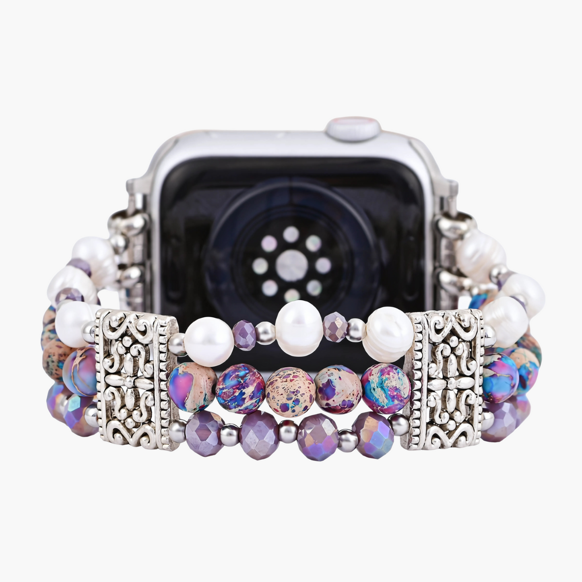 Ambachtelijke Jasper Oasis Stretch Apple Watch-band