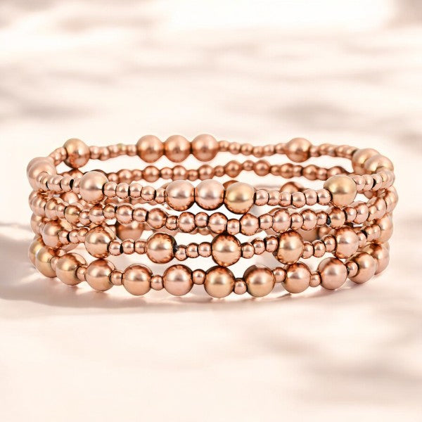 Roze Gouden Serenity Armbanden Set