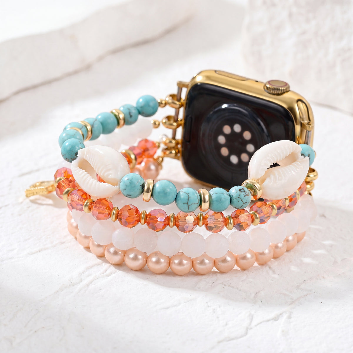 Coastal Glow Stretch Apple Watch-bandje