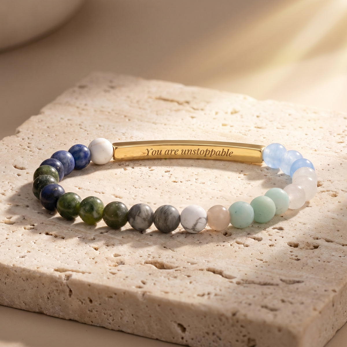 Secret Message Stone Bracelets