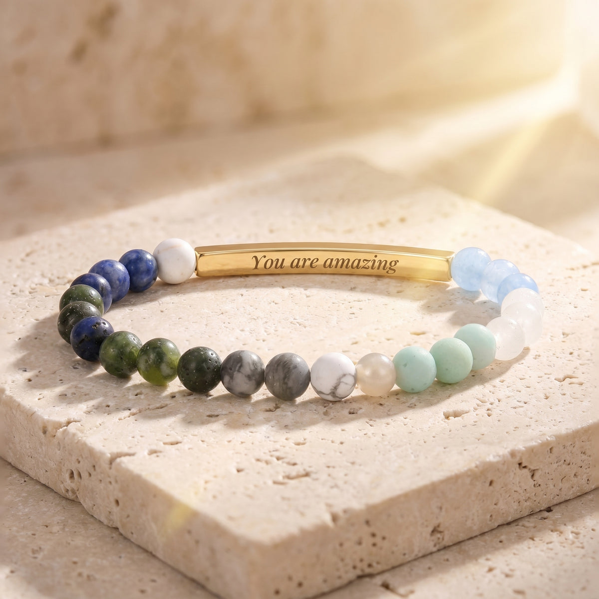 Secret Message Stone Bracelets