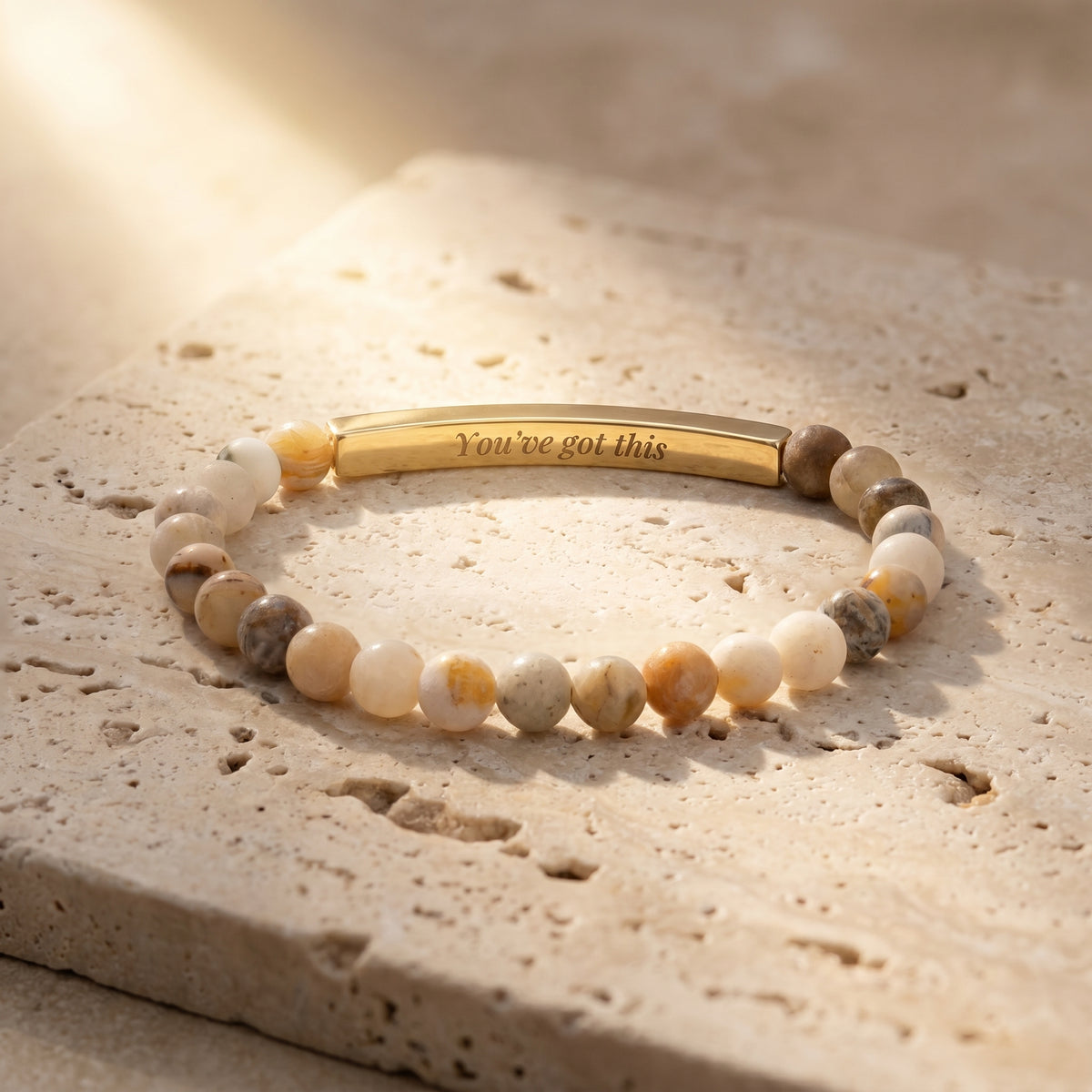 Secret Message Stone Bracelets